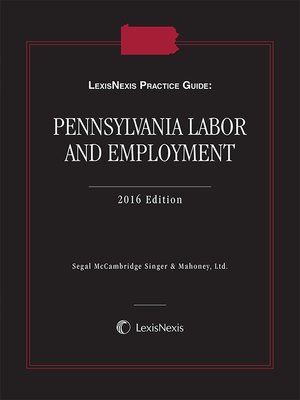 cover image of LexisNexis Practice Guide: Pennsylvania Labor and Employment